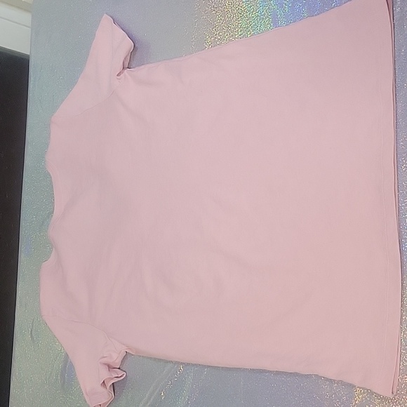 Y2K Vintage VS Pink Rhinestone Bling V-neck T-shirt Sz:S - Picture 5 of 5